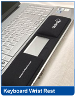 Ergoomic wrist rest for a laptop