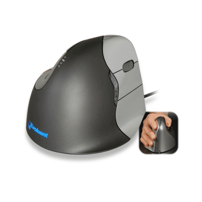 Evoluent VMDS Vertical Mouse D Small Right Hand Ergonomic Mouse with Wired USB Connection The Original VerticalMouse Brand Since 2002