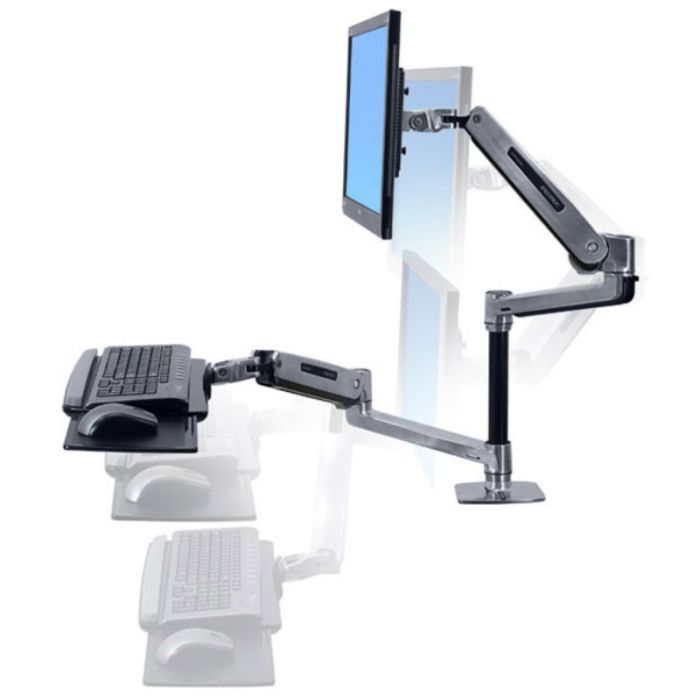 HP M34d ＆ ERGOTRON LX セット Ergotron WorkFit-LX Sit-Stand Desk Mount System, 45-405-026