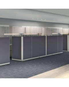 Mergeworks Clear Stackers - Cubicle Extender Panels - Magnetic Mount