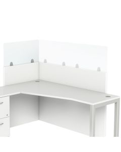 Mergeworks Frosted Stackers - Cubicle Extender Panels - Clamp-on Mount