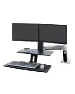 Ergotron Workfit-A Dual Workstation with Suspended Keyboard, Sit-Stand Desk Arm