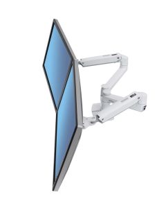 Ergotron LX Dual Monitor Arm Side-by-Side (White) With Grommet Kit