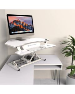 VersaDesk PowerPro Corner Sit To Stand with USB Charging Plug (Electric)